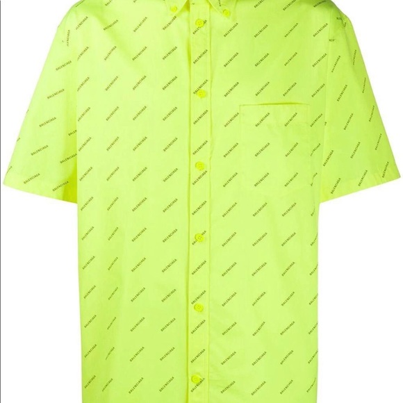 Balenciaga Oversized Logo-Print Shirt